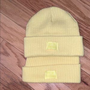 Yellow beanies